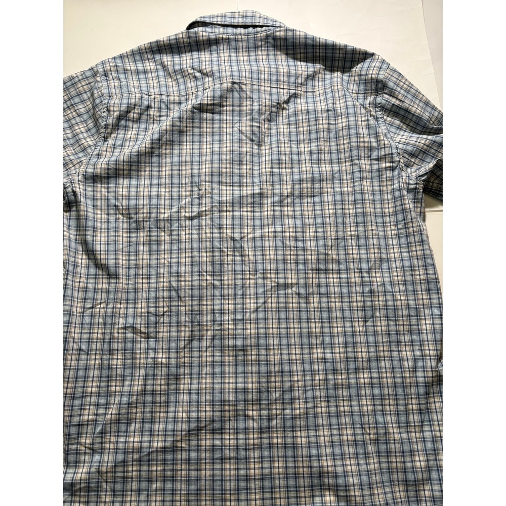 Orvis Active Fit Plaid Button Up Shirt Mens‎ Large Blue Outdoor Hiking - Picture 8 of 8